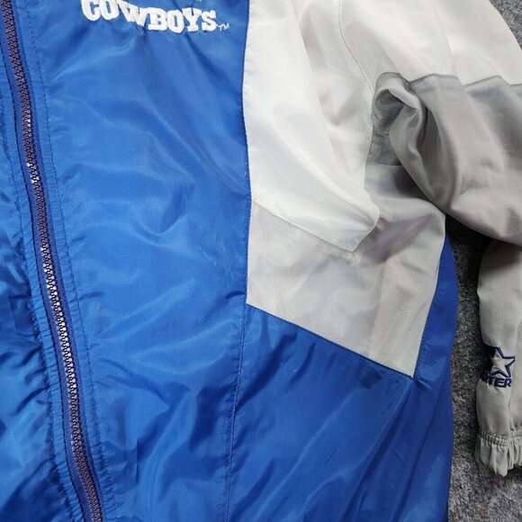 Vintage Starter Dallas Cowboys Windbreaker Men's Large Blue NFL Football Jacket - Picture 16 of 16